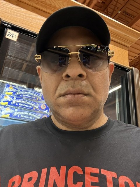 Chico wearing gold DITA sunglasses